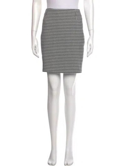 Pre-owned Akris Punto Plaid Print Mini Skirt In Neutral