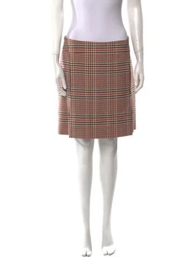 Pre-owned Akris Punto Plaid Print Mini Skirt In Neutral