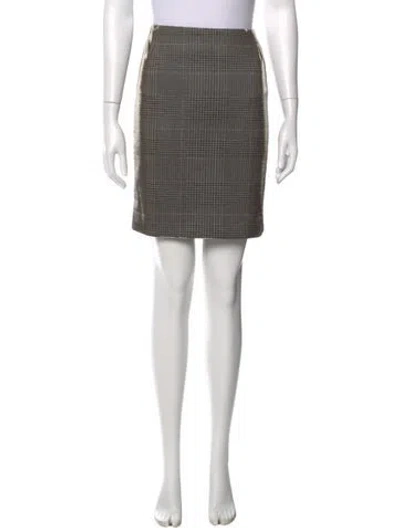 Pre-owned Akris Punto Plaid Print Mini Skirt In Neutral