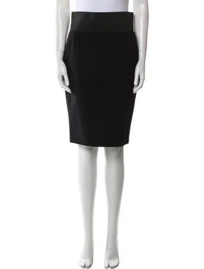 Pre-owned Akris Punto Pleated Accents Knee-length Skirt In Black
