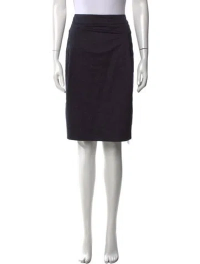 Pre-owned Akris Punto Pleated Accents Knee-length Skirt In Black