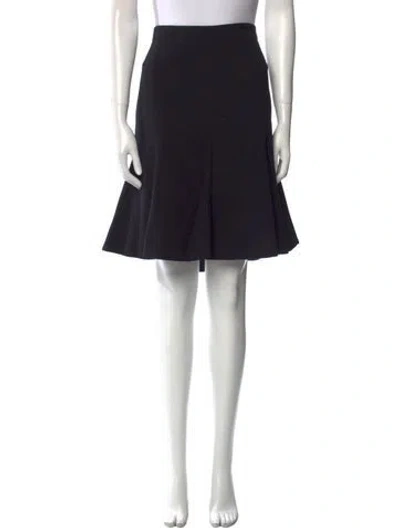 Pre-owned Akris Punto Pleated Accents Knee-length Skirt In Black