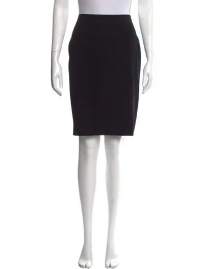 Pre-owned Akris Punto Pleated Accents Knee-length Skirt In Black