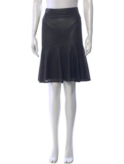 Pre-owned Akris Punto Pleated Accents Knee-length Skirt In Black