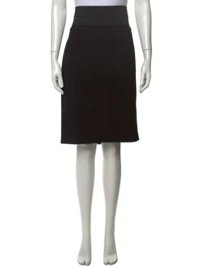 Pre-owned Akris Punto Pleated Accents Knee-length Skirt In Black