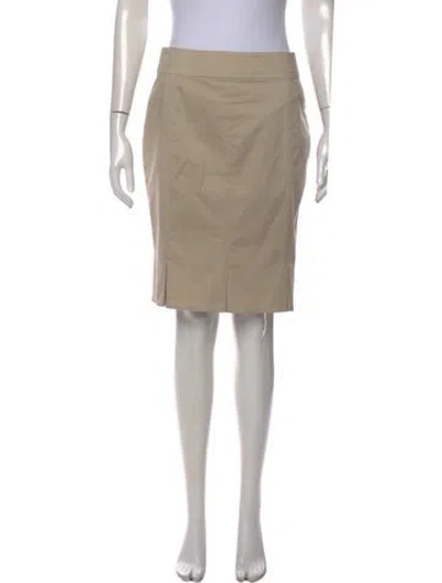 Pre-owned Akris Punto Pleated Accents Knee-length Skirt In Brown