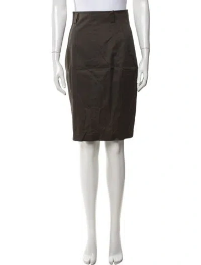 Pre-owned Akris Punto Pleated Accents Knee-length Skirt In Brown
