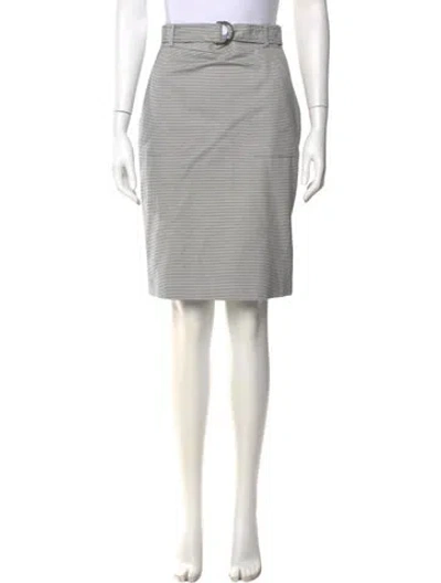 Pre-owned Akris Punto Pleated Accents Knee-length Skirt In Gray
