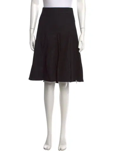 Pre-owned Akris Punto Pleated Accents Knee-length Skirt In Green