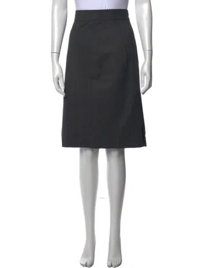 Pre-owned Akris Punto Pleated Accents Knee-length Skirt In Grey