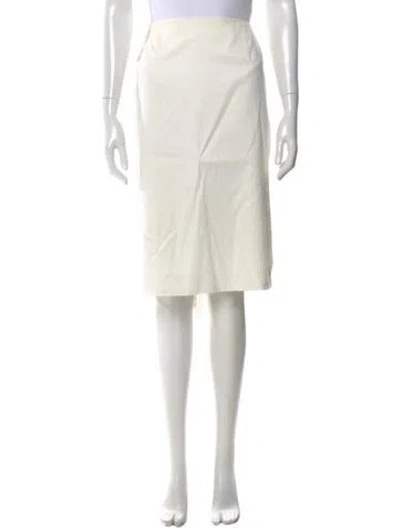 Pre-owned Akris Punto Pleated Accents Knee-length Skirt In Neutral