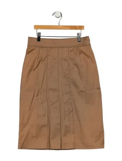 Pre-owned Akris Punto Pleated Accents Knee-length Skirt In Neutral
