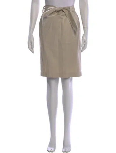 Pre-owned Akris Punto Pleated Accents Knee-length Skirt In Neutral