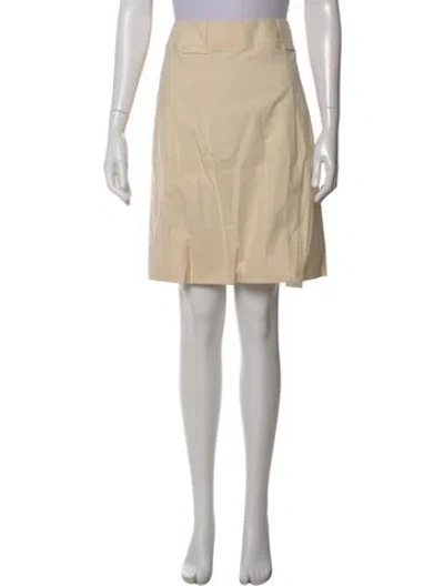Pre-owned Akris Punto Pleated Accents Knee-length Skirt In Neutral