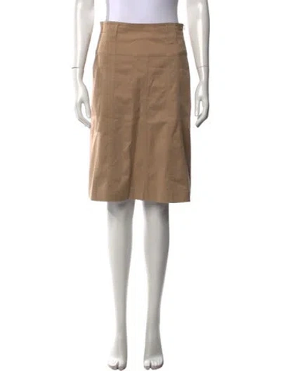 Pre-owned Akris Punto Pleated Accents Knee-length Skirt In Neutral