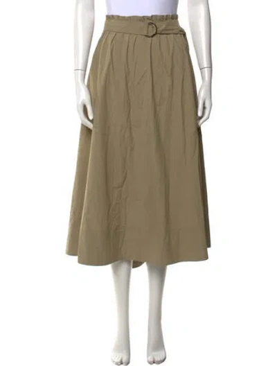 Pre-owned Akris Punto Pleated Accents Midi Length Skirt In Neutral