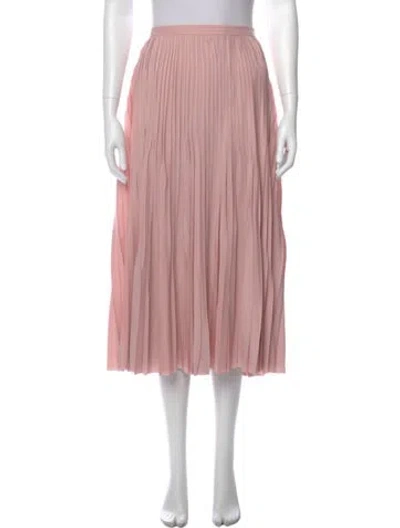 Pre-owned Akris Punto Pleated Accents Midi Length Skirt In Pink