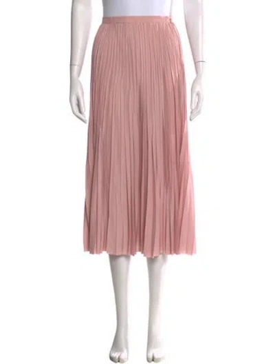 Pre-owned Akris Punto Pleated Accents Midi Length Skirt In Pink