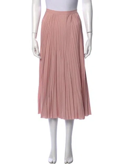 Pre-owned Akris Punto Pleated Accents Midi Length Skirt In Pink