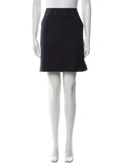 Pre-owned Akris Punto Pleated Accents Mini Skirt In Black