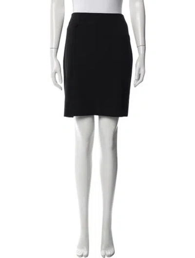 Pre-owned Akris Punto Pleated Accents Mini Skirt In Black