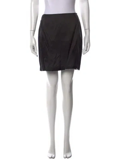 Pre-owned Akris Punto Pleated Accents Mini Skirt In Black