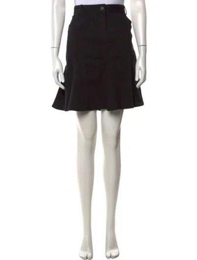 Pre-owned Akris Punto Pleated Accents Mini Skirt In Black