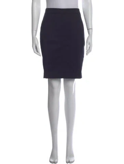 Pre-owned Akris Punto Pleated Accents Mini Skirt In Blue