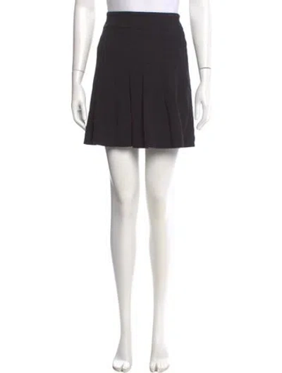 Pre-owned Akris Punto Pleated Accents Mini Skirt In Brown