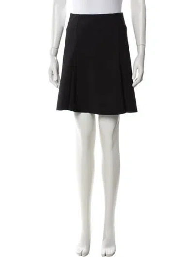 Pre-owned Akris Punto Pleated Accents Mini Skirt In Gray
