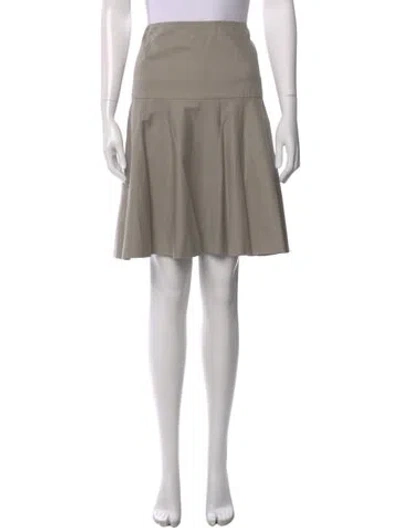Pre-owned Akris Punto Pleated Accents Mini Skirt In Gray