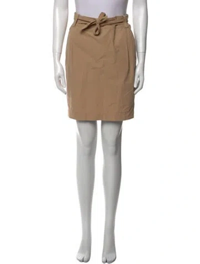 Pre-owned Akris Punto Pleated Accents Mini Skirt In Neutral