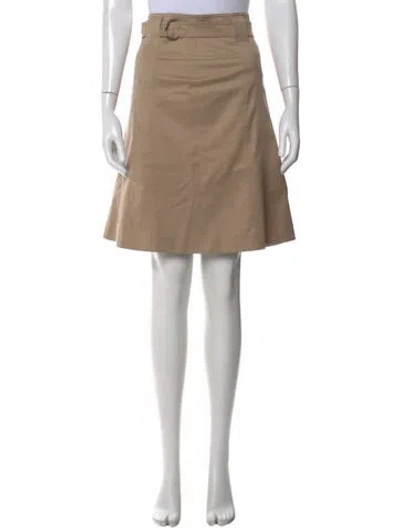 Pre-owned Akris Punto Pleated Accents Mini Skirt In Neutral