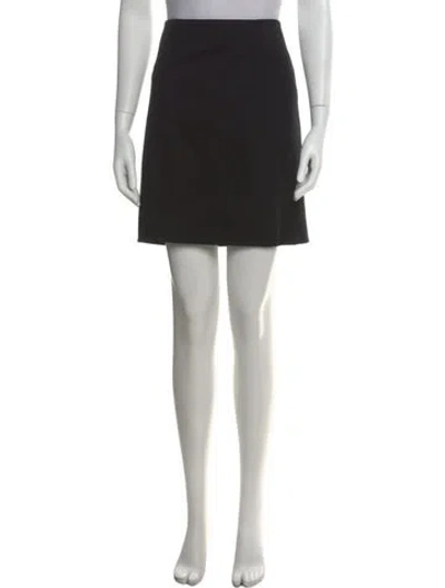 Pre-owned Akris Punto Pleated Accents Mini Skirt W/ Tags In Black