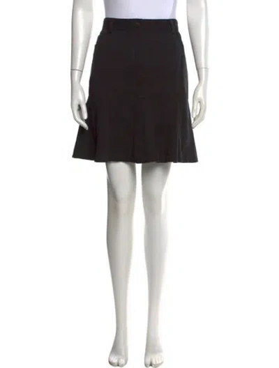 Pre-owned Akris Punto Pleated Accents Mini Skirt W/ Tags In Black