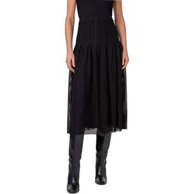 AKRIS PUNTO AKRIS PUNTO PLEATED MESH MIDI SKIRT