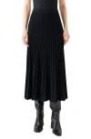 Akris Punto Flared Merino Wool Rib Midi Skirt In Black