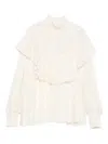 Akris Punto Polka Dot-detail Blouse In White