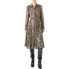 Akris Punto Polka Dot Long Sleeve Devoré Shirtdress In Multi