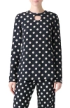 Akris Punto Polka Dot Long Sleeve Top
