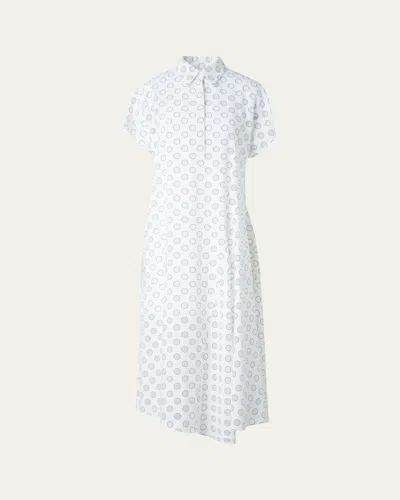 AKRIS PUNTO POLKA DOT POLO SHIRTDRESS