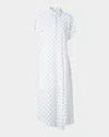 Akris Punto Polka Dot Organza Midi Shirtdress In White