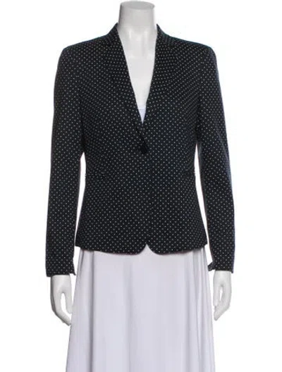 Pre-owned Akris Punto Polka Dot Print Blazer In Gray