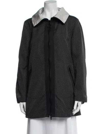 Pre-owned Akris Punto Polka Dot Print Jacket In Blue