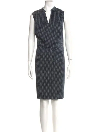 Pre-owned Akris Punto Polka Dot Print Knee-length Dress In Multi