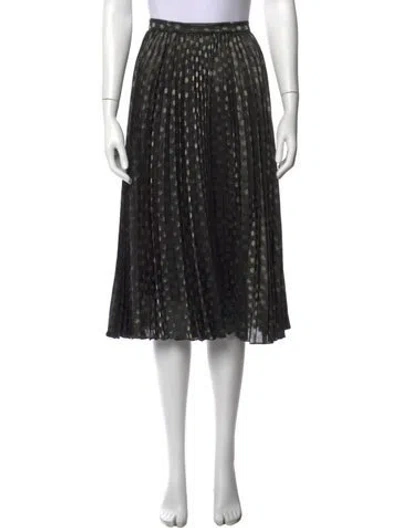 Pre-owned Akris Punto Polka Dot Print Midi Length Skirt In Multi
