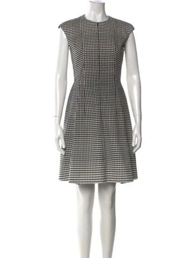 Pre-owned Akris Punto Polka Dot Print Mini Dress In Black