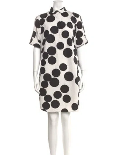 Pre-owned Akris Punto Polka Dot Print Mini Dress In Multi