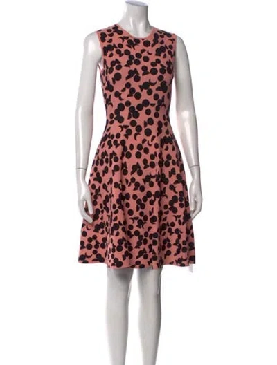 Pre-owned Akris Punto Polka Dot Print Mini Dress In Pink