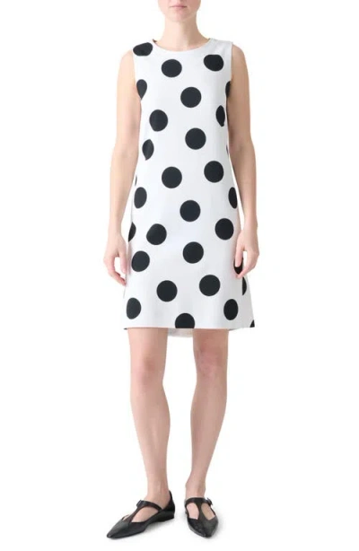 Akris Punto Polka Dot Sleeveless Shift Dress In Multi